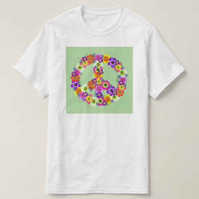 Peace Sign Floral T-Shirt (Design vorne)