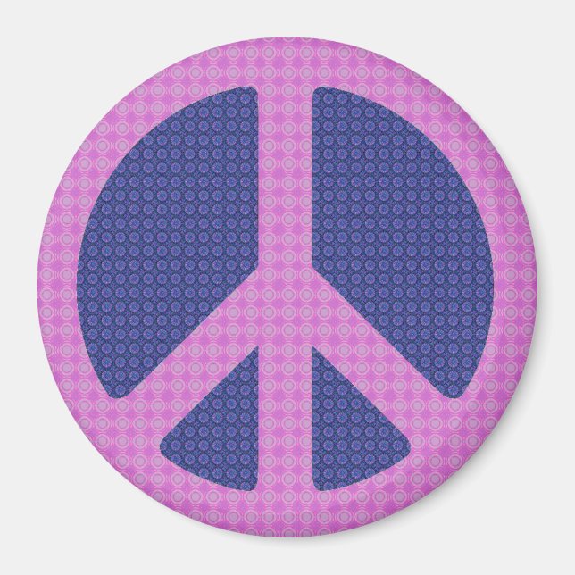 Peace Sign Groovy Magnet (Vorne)
