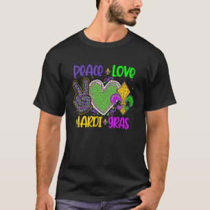 Peace Sign Heart Fleur De Lys Hippie Peace Liebe T-Shirt