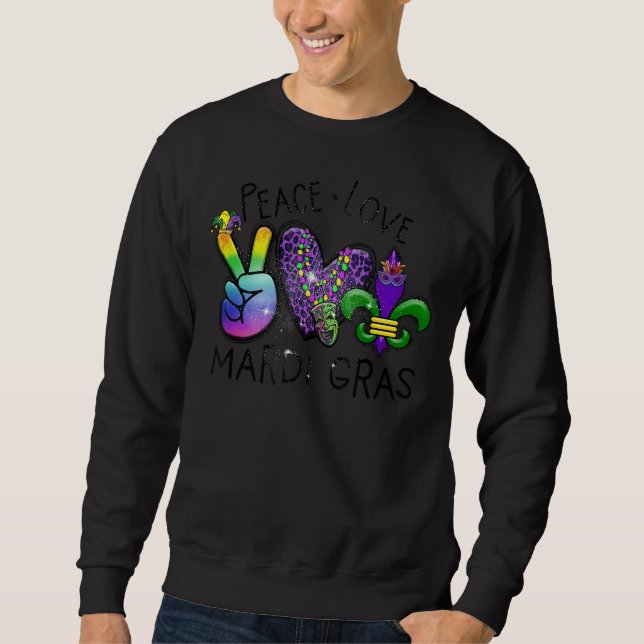 Peace Sign Heart Lilie Hippie Peace Liebe Sweatshirt (Vorderseite)