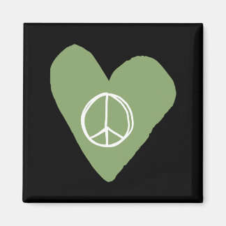 Peace Sign Herz Magnet