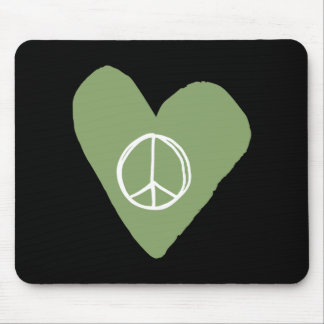 Peace Sign Herz Mousepad