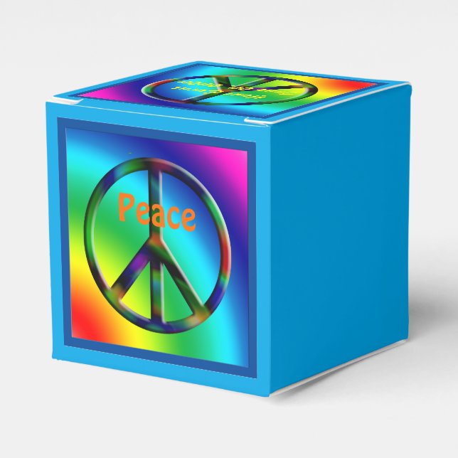 Peace Sign Hippie Gastgeschenk Box Geschenkschachtel (Vorderseite)