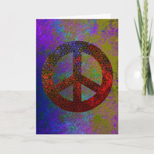 Peace Sign Holiday Card Karte