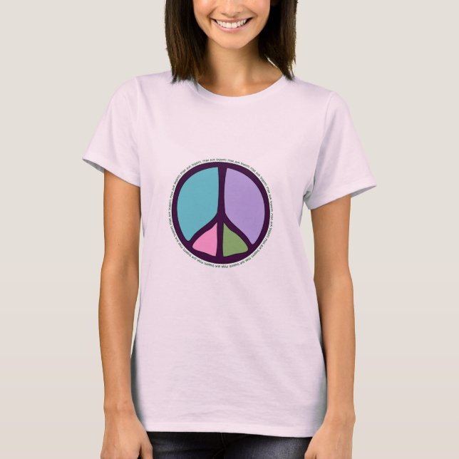 Peace Sign Ladys Bio T - Shirt (Vorderseite)