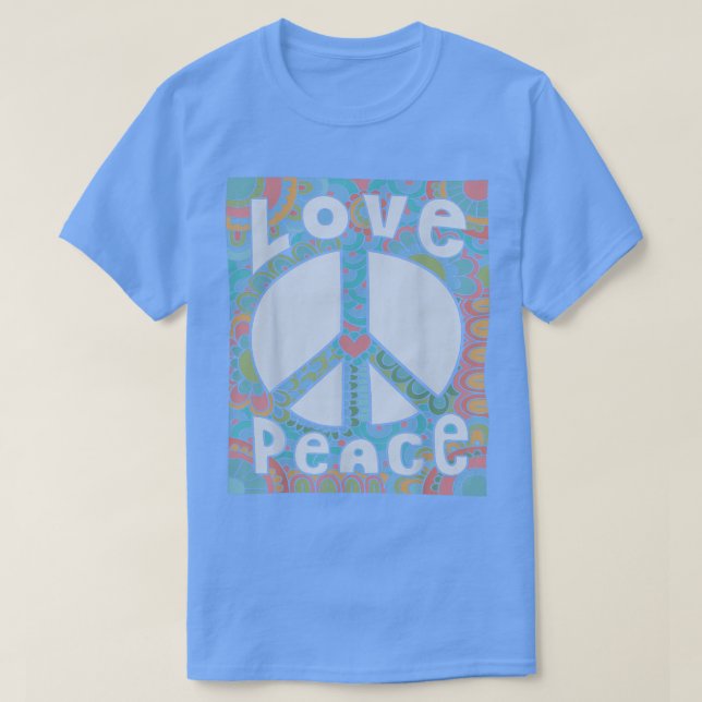 Peace Sign Liebe 1960er Jahre Gefärbte Krawatte Gr T-Shirt (Design vorne)