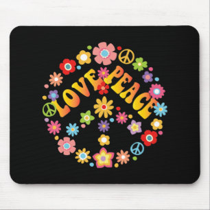 PEACE SIGN LIEBE 60er 70er Gefärbte Krawatte Hippi Mousepad