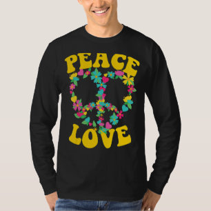 Peace Sign Liebe 60er 70er Gefärbte Krawatte Hippi T-Shirt
