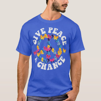 PEACE SIGN LIEBE 60er 70er Gefärbte Krawatte Hippi T-Shirt