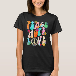 Peace Sign Liebe 60er 70er Gefärbte Krawatte Hippi T-Shirt