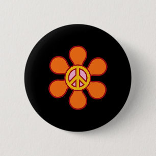 PEACE SIGN LIEBE 60er 70er Groovy Hippie Kostümhal Button