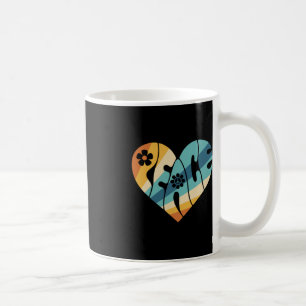 PEACE SIGN LIEBE 60er 70er Groovy Hippie Kostümhal Kaffeetasse