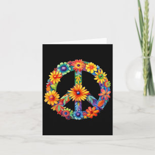 Peace Sign Liebe 60er 70er Groovy Hippie Kostümhal Karte