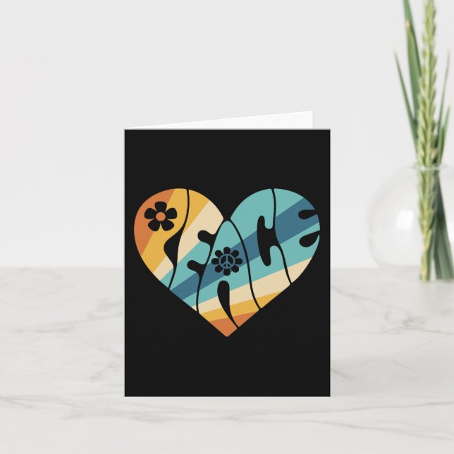 PEACE SIGN LIEBE 60er 70er Groovy Hippie Kostümhal Karte (Vorderseite)