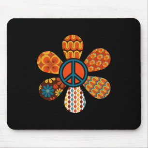PEACE SIGN LIEBE 60er 70er Groovy Hippie Kostümhal Mousepad