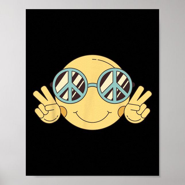 Peace Sign Liebe 60er 70er Groovy Hippie Kostümhal Poster (Vorne)