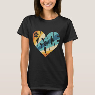 Peace Sign Liebe 60er 70er Groovy Hippie Kostümhal T-Shirt