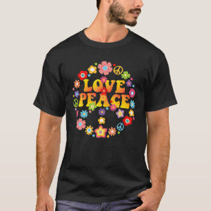 Peace Sign Liebe 60er 70er Hippie T-Shirt