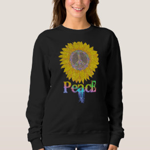 Peace Sign Liebe 60er 70er Jahre Hippie Gefärbte K Sweatshirt