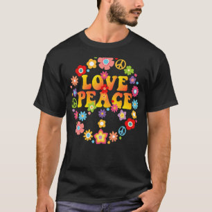 Peace Sign Liebe 60er 70er Krawatte Die Hippie Cos T-Shirt