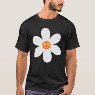 PEACE SIGN LIEBE Retro 60er 70er Vibes Gefärbte Kr T-Shirt