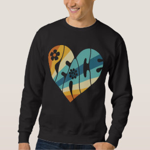 Peace Sign Liebe Roller Disco Outfit 70er Kostüm f Sweatshirt
