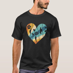 Peace Sign Liebe Roller Disco Outfit 70er Kostüm f T-Shirt