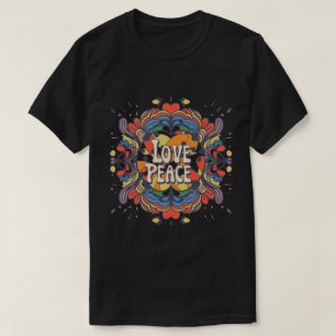 Peace Sign Liebe T Shirt   70er Hippie Costume