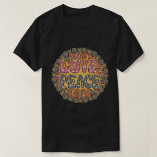 Peace Sign Liebe T Shirt   70er Hippie Costume