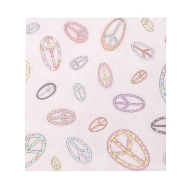 Peace Sign Notepad Notizblock (Vorderseite)