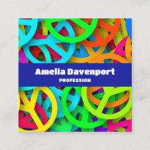 Peace Sign Pattern Groovy 60er Jahre Vibe