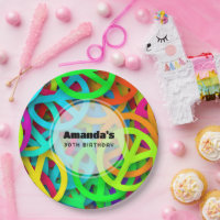 Peace Sign Pattern Groovy 60er Vibe Birthday