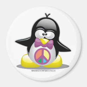 Peace Sign Penguin Magnet
