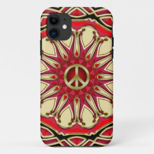Peace Sign Pink Sun iPhone 5 Fall iPhone 11 Hülle
