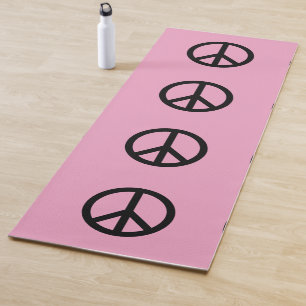 PEACE SIGN PINK YOGA MATS YOGAMATTE