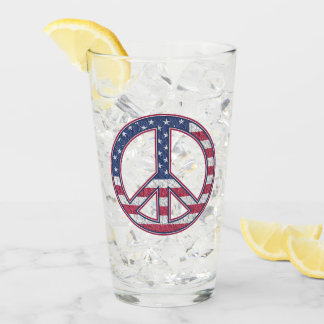 Peace Sign Pint Trinkglas Glas