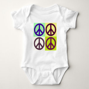 Peace Sign Pop Art Baby Strampler