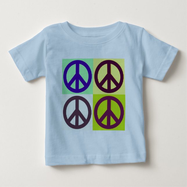 Peace Sign Pop Art Baby T-shirt (Vorderseite)