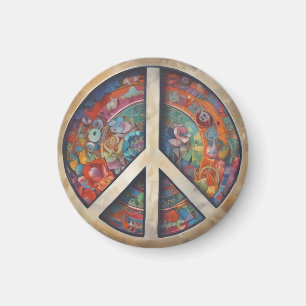 Peace Sign Pop Art Magnet