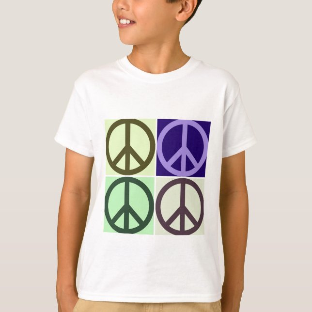Peace Sign Pop Art T-Shirt (Vorderseite)