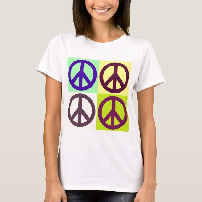 Peace Sign Pop Art T-Shirt (Vorderseite)