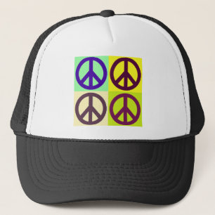 Peace Sign Pop Art Truckerkappe