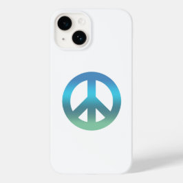 Peace Sign Rainbow Ocean Blue Case-Mate iPhone 14 Hülle