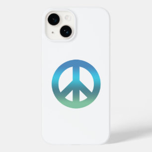 Peace Sign Rainbow Ocean Blue Case-Mate iPhone 14 Hülle