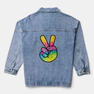Peace sign Regenbogen Jean Jacke