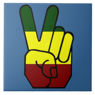 Peace Sign Reggae Style Tile Fliese