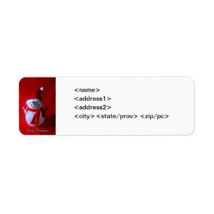 Peace Sign Snowman Avery Label