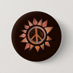 Peace Sign Sunshine Sonniges Friedlich Button