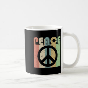Peace Sign Symbol Inspirierend Zitat Retro Vintag Kaffeetasse