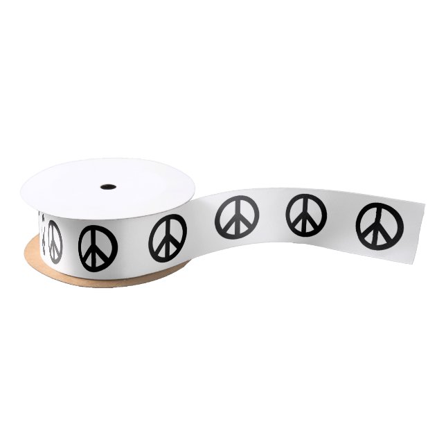 Peace Sign Symbol Satinband (Spule)